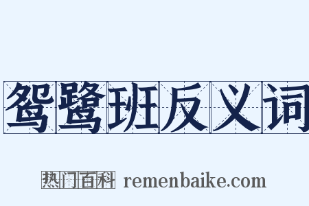 鸳鹭班反义词是什么意思的图片